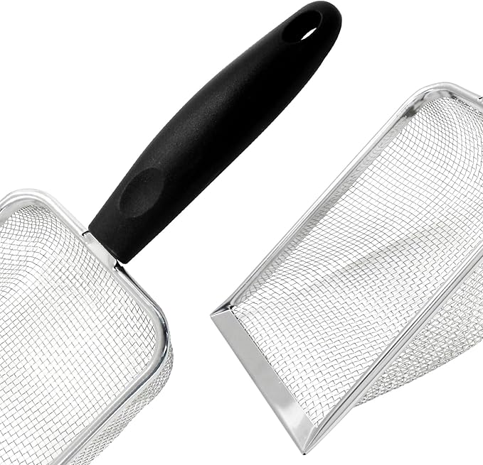Hordion Cat Litter Scoop Stainless Steel Mesh Scooper, 2mm Mesh Non-Stick - Image 4