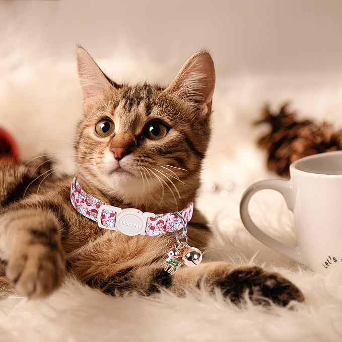 ARING PET 2 Pack Cat Collar, Christmas Breakaway Kitten Small Collars - Image 4