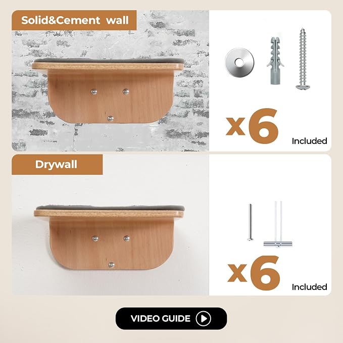 Cat Wall Shelves for Cat Wall Steps, Wooden Floating Modern Mounted Space - Image 7