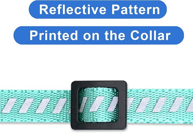Pawtitas Personalized Teal Reflective Cat Collar – Adjustable Custom Collar - Image 6