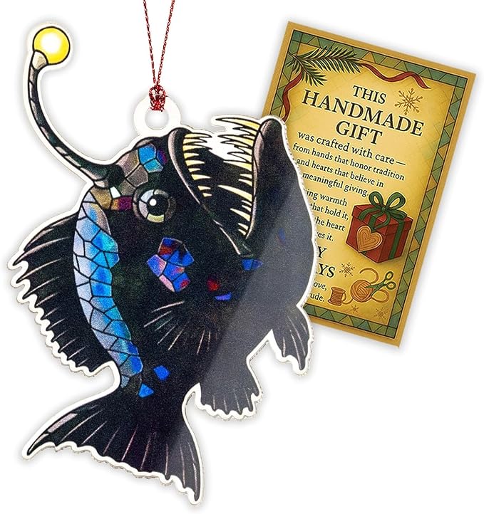 Anglerfish Christmas Ornaments 2025, Unique Fishing Ornaments - Image 5
