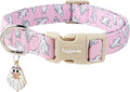 Faygarsle Pink Ghost Pattern Dog Collar by Faygarsle