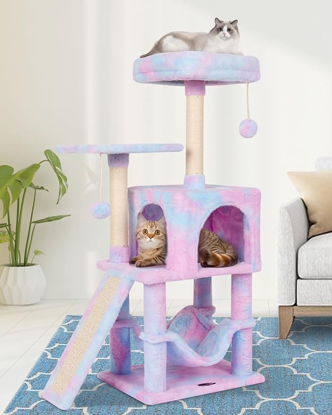 MIAO PAW Rainbow Cute Cat Tree for Indoor Cat Tower by MIAOPAWbabycarriersnuggleupandultraSoft