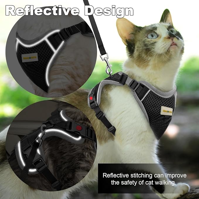 Cat Harness and Leash for Walking, Retractable Cat Harnesses and Leash Set - Image 3