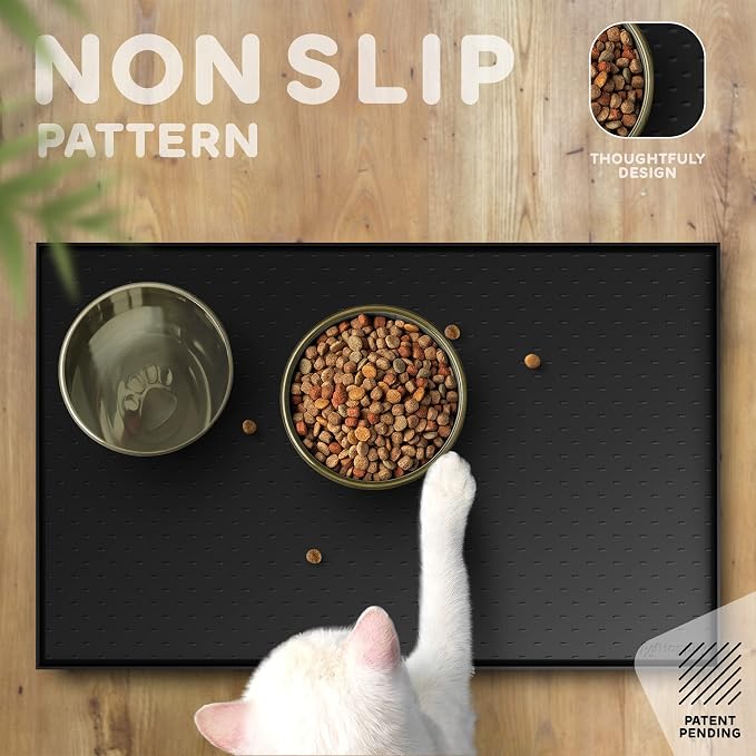 Dog Food Mat - Raised Edges Dogs Mat - Image 4