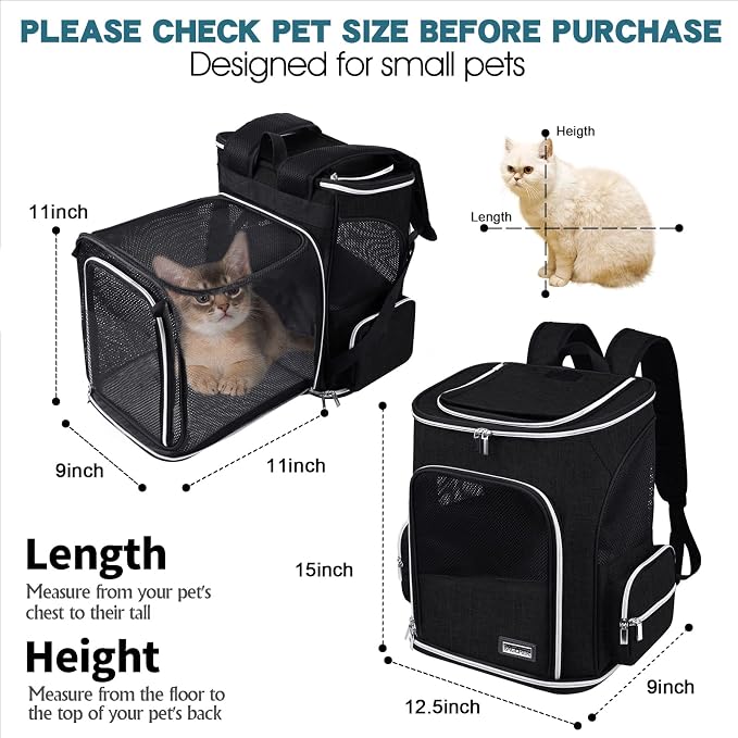 BAGLHER Expandable Pet Carrier Backpack，Pet Backpack - Image 6
