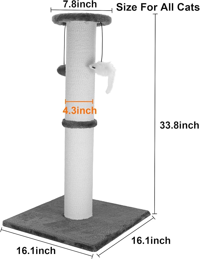Cat Scratching Post 34 Inches Heavy Duty and Thicker Cat Scratching Post Cotton - Image 2