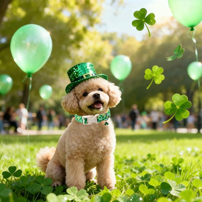 St. Patrick's Day Dog Collar for Medium Dogs - Image 2