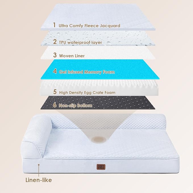 EHEYCIGA XL Dog Bed Memory Foam - Image 5