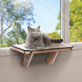 PETSFIT Cat Window Perch, Natural Solid Wood Cat Hammock by Petsfit