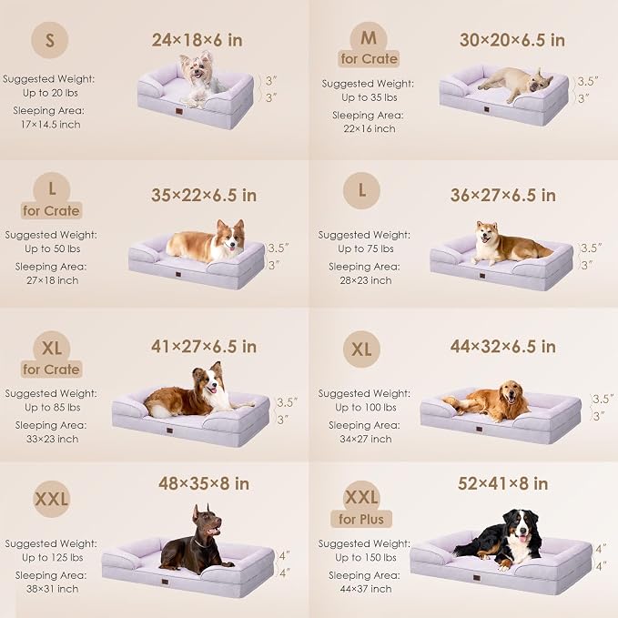 EHEYCIGA Orthopedic Dog Beds for Extra Large Dogs 44x32Inch, Waterproof Memory - Image 2