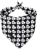 ARING PET Valentine's Day Dog Bandana, Cute Black White Pet Bandanas Scarf by ARINGPET