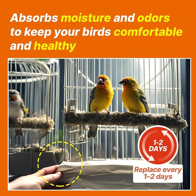 TORTO9 Cage Liner Sheets for Birds – 120 Pack, 31 x 21.5 in, 5.5 lb | Acid-Free - Image 4