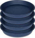 4 Pack of 14 inch Plant Saucers Bird Bath Bow Round, Plastic Plant Saucer Tray by Bleuhome