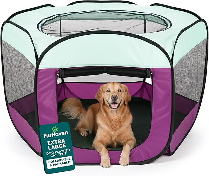 FurHaven Portable Pet Playpen for Dogs & Cats, Foldable Indoor Kitten Playpen by FurHaven