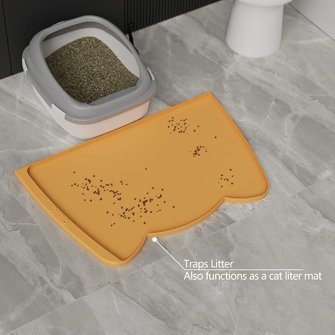 OHMO Dog Food Mat w/Residue Collection Pocket Silicone Pet Feeding Mat - Image 7