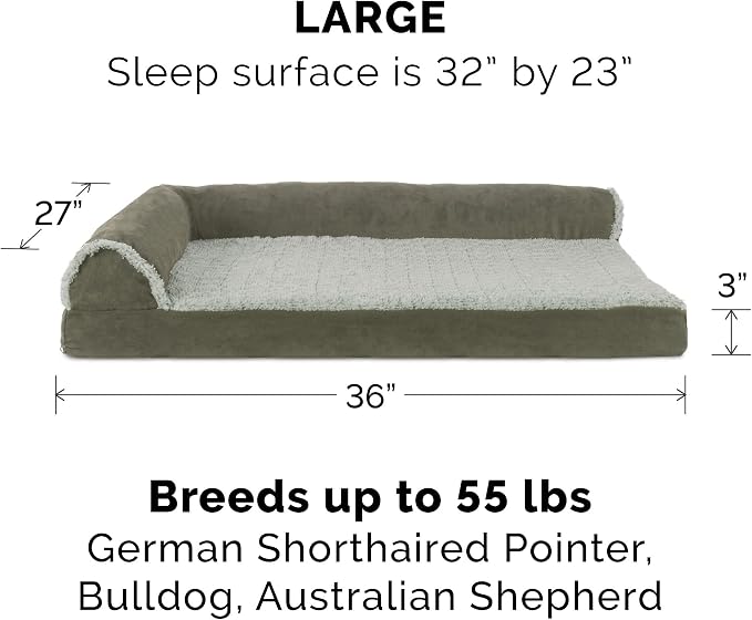 Furhaven Orthopedic Dog Bed for Large/Medium Dogs w/ Removable Bolsters & - Image 2