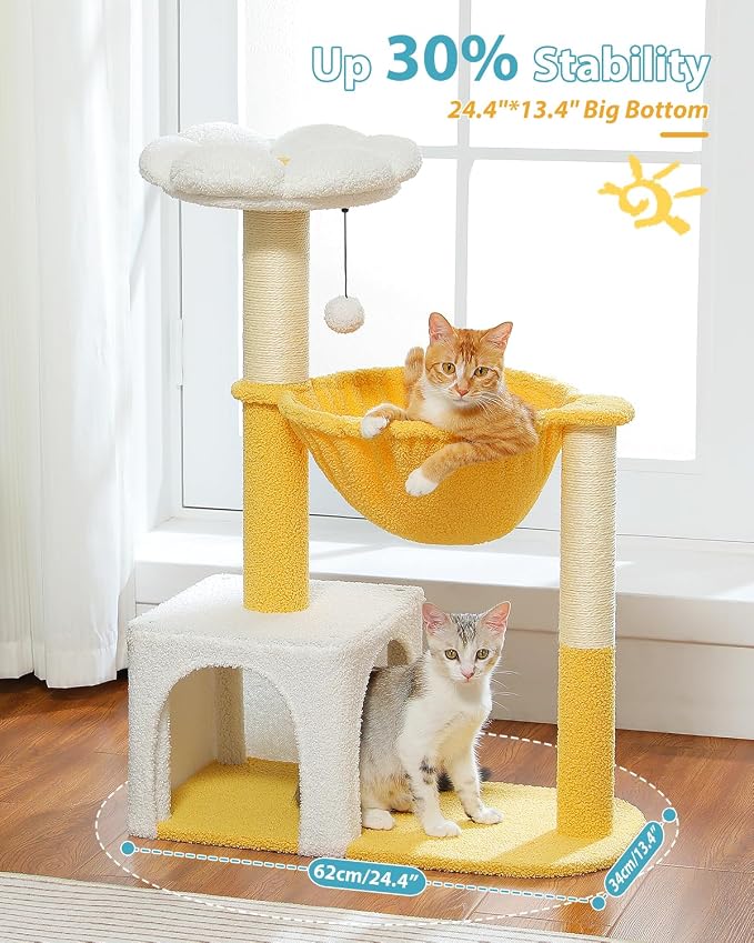 Cute Cat Tree with Flower Top Bed - Image 3