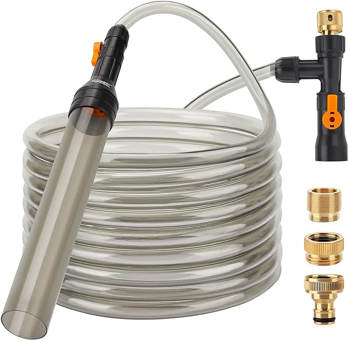 hygger Bucket-Free Aquarium Water Change Kit Metal Faucet Connector Fish Tank by hygger