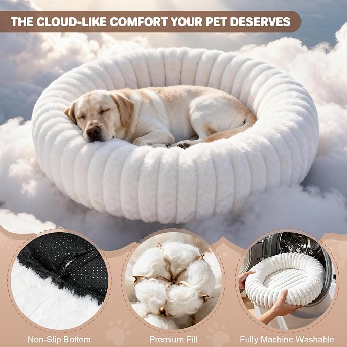 Self Warming Pet Bed, Donut Dog Bed - Image 7