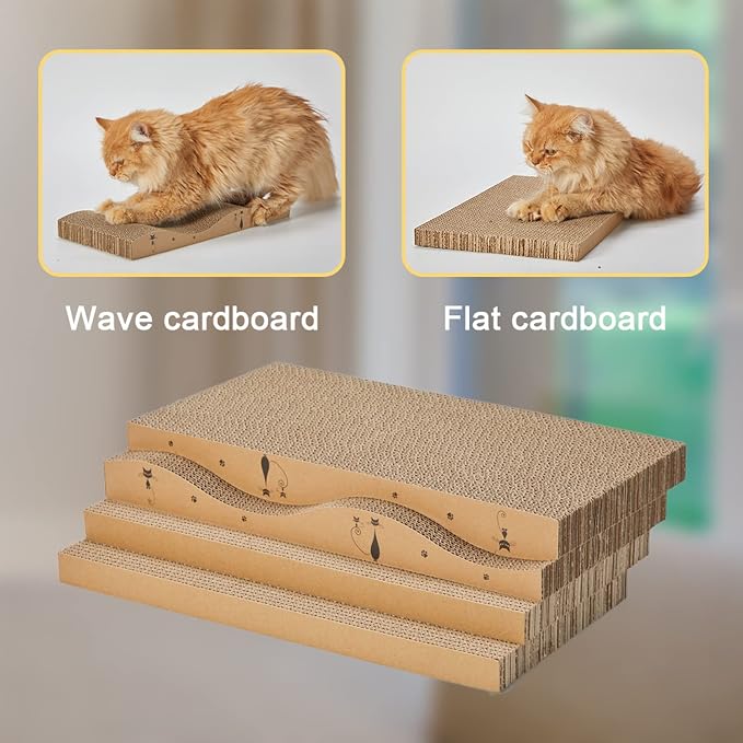 Cat Scratcher Cardboard Pad Scratch Box, Reversible Durable - Image 6