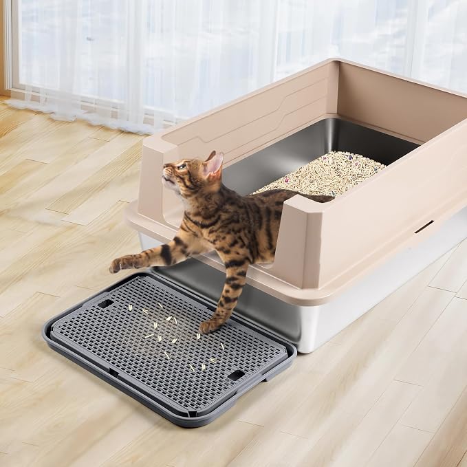 Large Cat Litter Box Step Mat, 16.5"x11.2" Cat Ramp Stairs, Cat Litter Catcher - Image 7