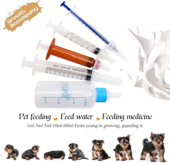 Puppy Kitten Bottle for Nursing, Newborn Baby Dog Cat Rabbit Feeding Bottles - Image 2