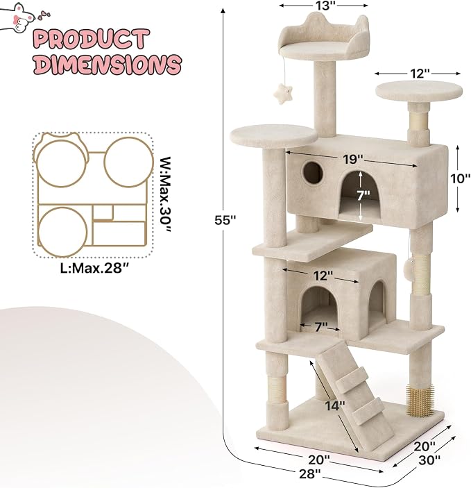 MoNiBloom 54 Inch Cat Tree Tower - Image 2