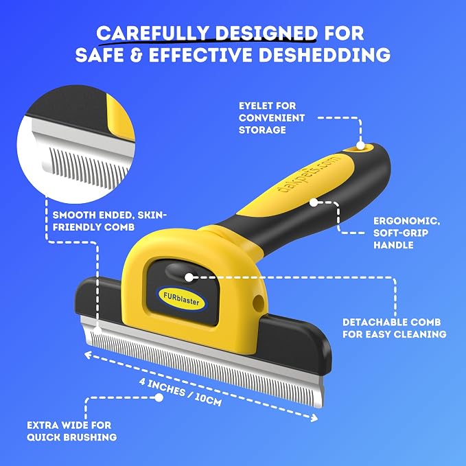 DakPets Stainless Steel Deshedding and Dematting Tool | Professional Pet - Image 3