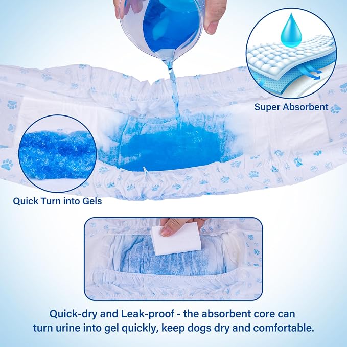 Pet Soft Disposable Male Wrap Dog Diaper - Image 4