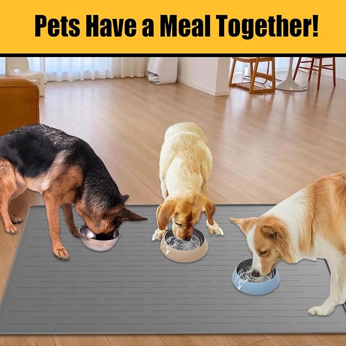 31.8"x23.8" Large Dog Mat for Food and Water, XL Silicone Pet Feeding Mats - Image 7