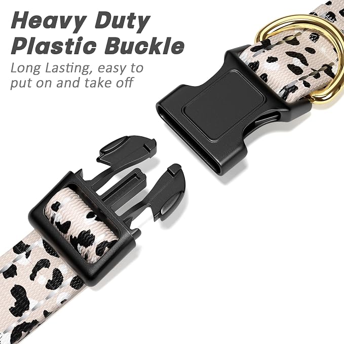Reflective Dog Collar for Extra Small Dogs, Cute Leopard Style Adjustable - Image 4