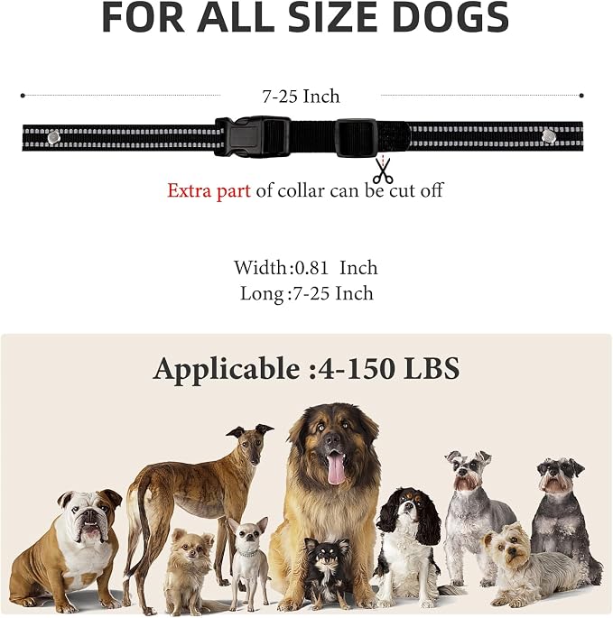 Collar Replacement Strap, Reflective Replacement Nylon Collar Strap Dog GPS - Image 7