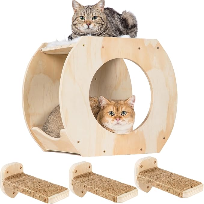Cat Shelves - 3 Steps, Wall Climbing Shelf by CoolEx