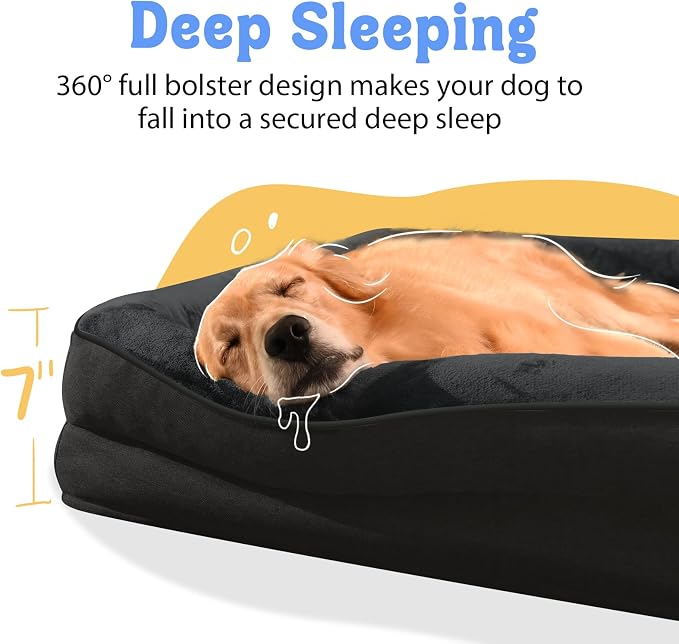 Washable Orthopedic Large Dog Bed - Image 3
