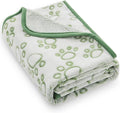 Green Soft Puppy Blanket, with Flannel Green Cute Paw Print, 24 * 32 inches by STUFFED