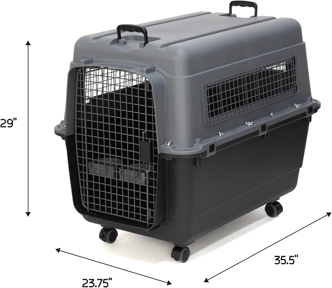 SportPet Airline Compliant X-LARGE 32.25" Travel Dog Kennel-Durable Plastic - Image 3