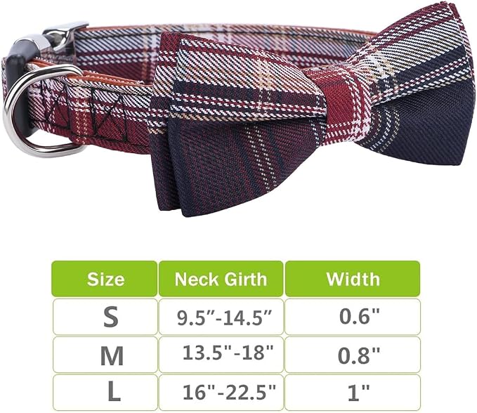 Faleela Soft &Comfy Bowtie Dog Collar, Detachable and Adjustable Bow Tie Collar - Image 5