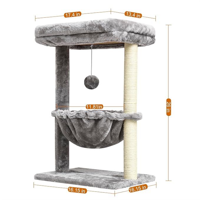 SYANDLVY Small Cat Tree for Indoor Cats, Activity Cat Tower - Image 3