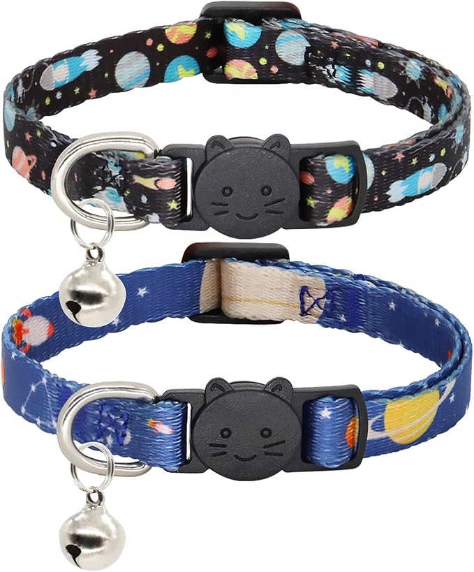 Cat Collar, 2 Pack Breakaway Collar by Giecooh