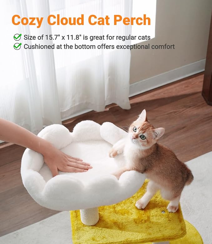 Happi N Pets Cat Tree, Featuring Scratching Posts, Viewing Perch & Toys - Image 4