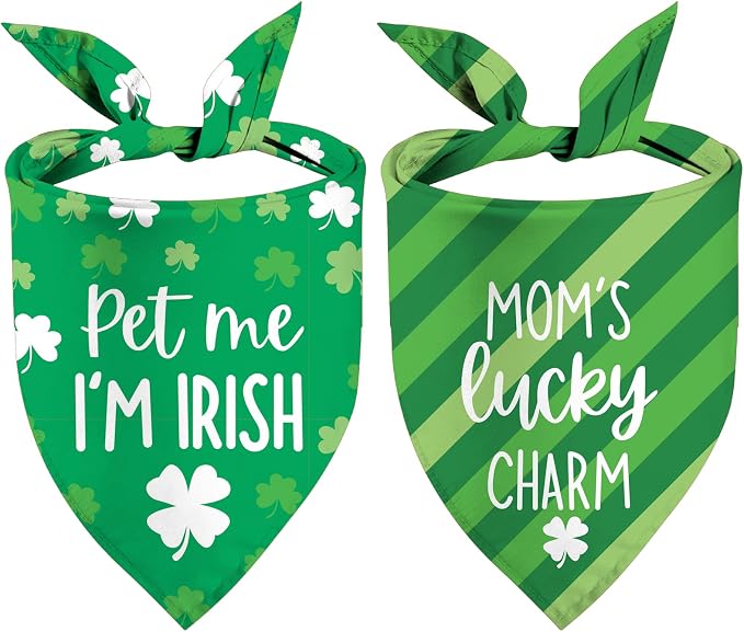 St Patrick's Day Dog Bandanas by Sarybei