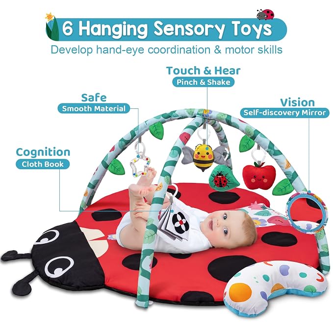 Jyusmile Baby Play Gym Mat, 8-in-1 Tummy Time Mat - Image 2