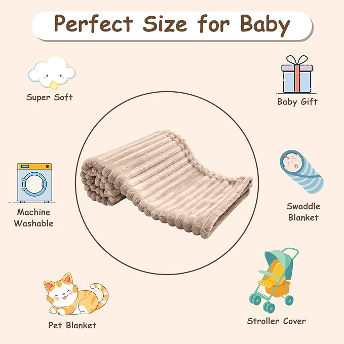 Soft Fleece Baby Blanket Ultra Cozy Baby Blankets - Image 7