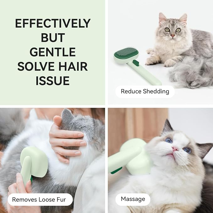 aumuca Cat Brush for Shedding, Cat Brushes for Indoor Cats, Horses Grooming - Image 2