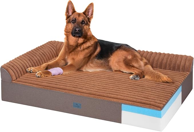 Veehoo Orthopedic Dog Bed for Large Senior Dogs, 7 Inch Thick XXL Memory Foam by Veehoo