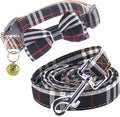 Yizepet Dog Collar and Leash Set-Plaid Puppy Collar by Yizepet