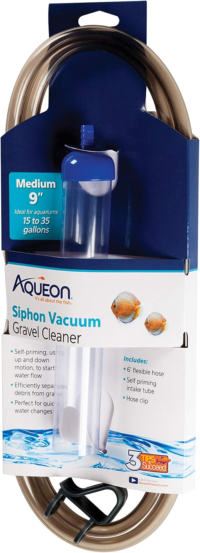 Aqueon Aquarium Siphon Vacuum Gravel Cleaner Medium by Aqueon