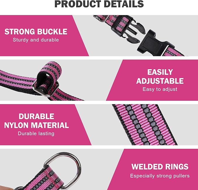 Hikiko Martingale Dog Collars Reflective Nylon Puppy Dog Collar - Image 2