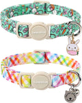 Lionet Paws 2pcs Pack Easter Cotton Cat Collar, Breakaway Buckle by lionetpaws